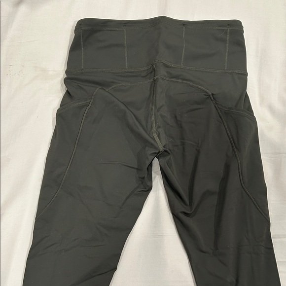 lululemon fast and free 5 pockets legging 7/8 length in forest green - Picture 5 of 7